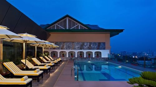 pool and lounge chairs