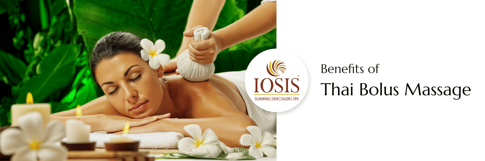 A lady getting Thai bolus massage done