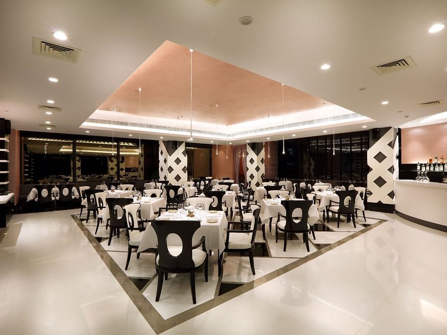 The Empresa Boutique Hotel - the sitting area at White Charcoal restaurant in Andheri