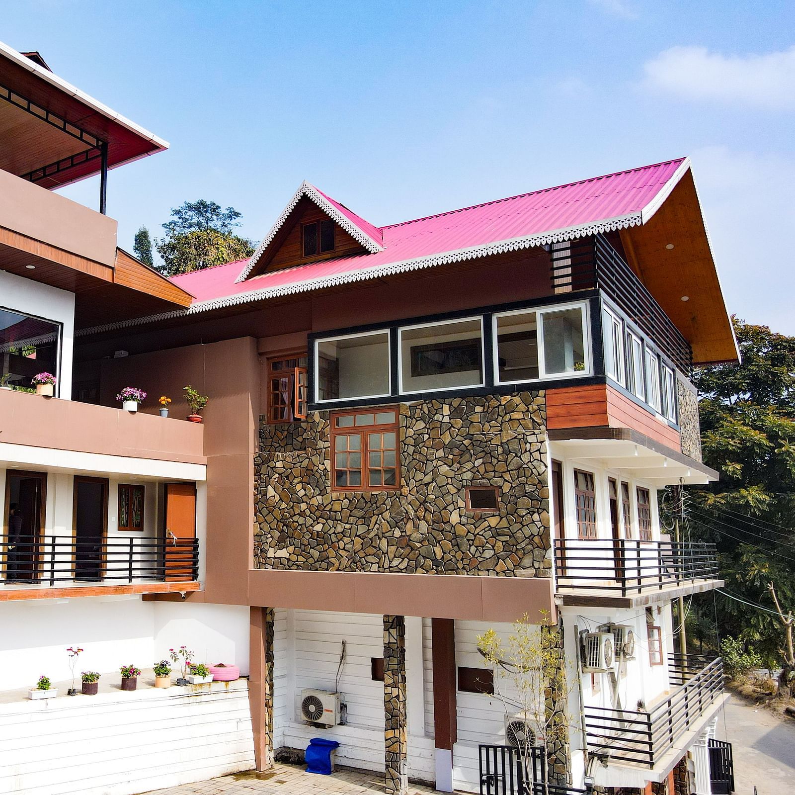 closer view of the facade