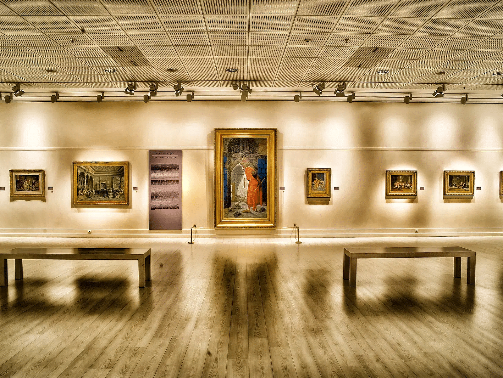 Diverse range of artwork presented in an art gallery xyzxzh