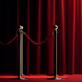 image of a red carpet with dim lighting