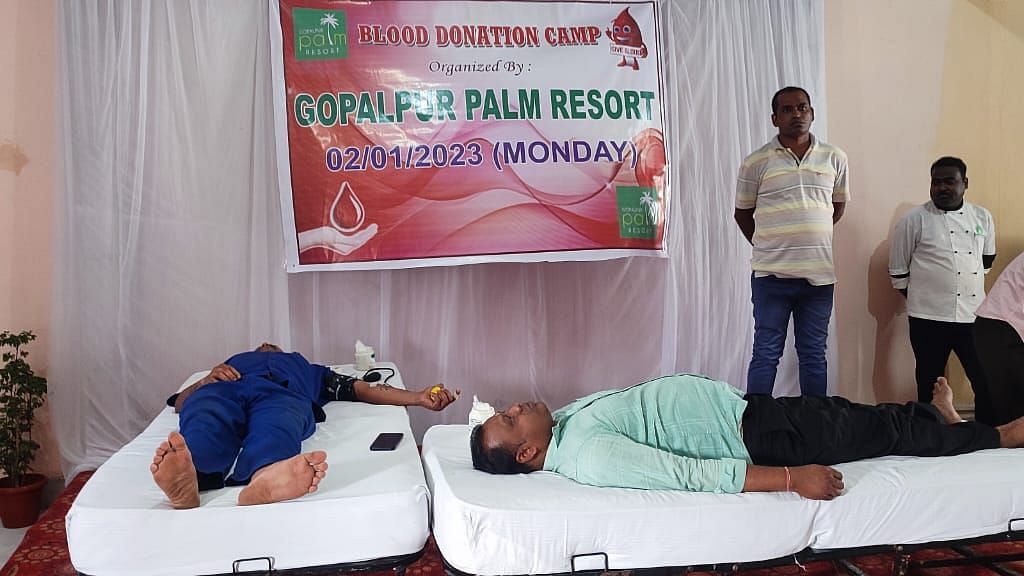 Blood donation camp organised at Swosti Resorts
