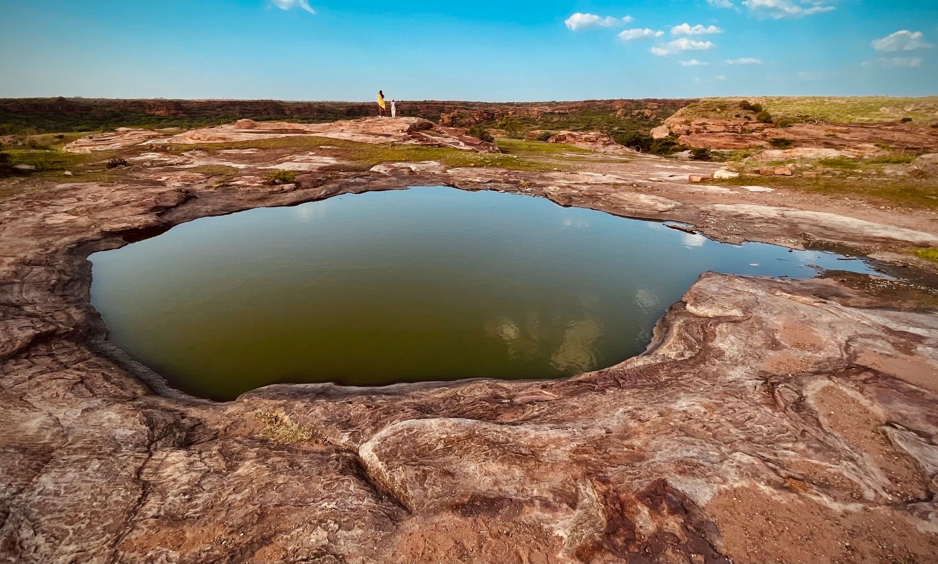 Aihole rock pool, Karnataka. Natural waterhole