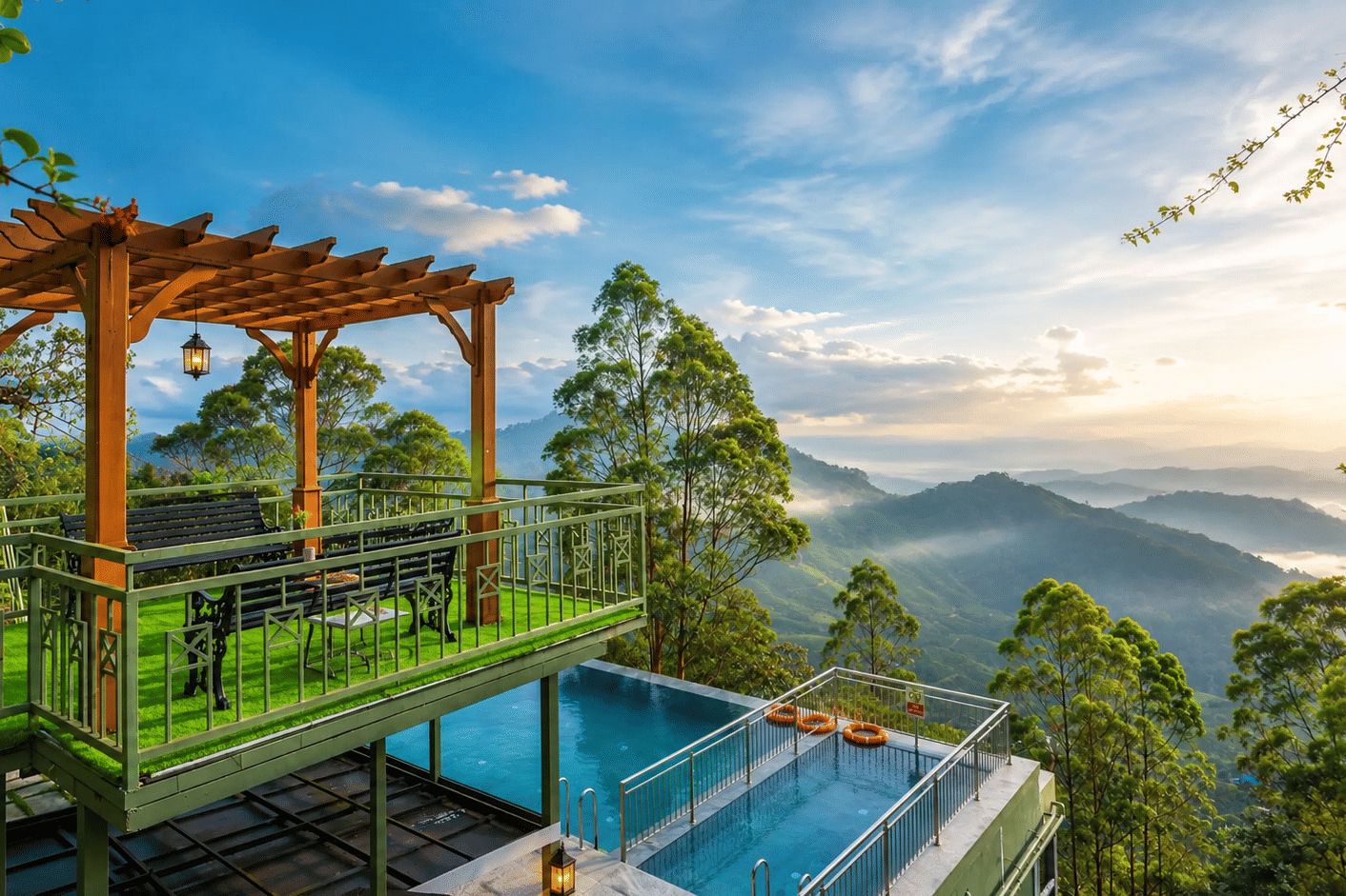 Fragrant-Nature-Munnar-infinity-pool-view