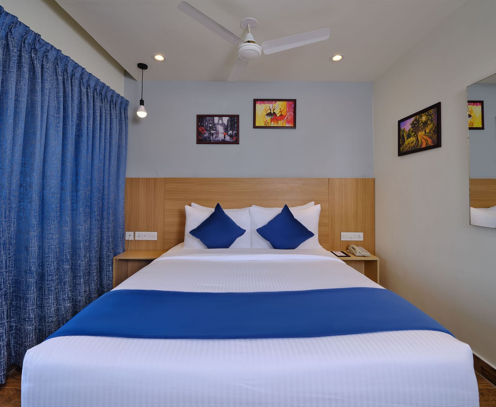 An overview of a room with a double bed at Essentia Premier Hotel, Chennai.
