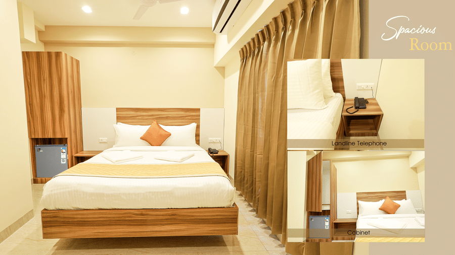 A showcase of a spacious room featuring wooden accents and soft lighting - Urban Comforts