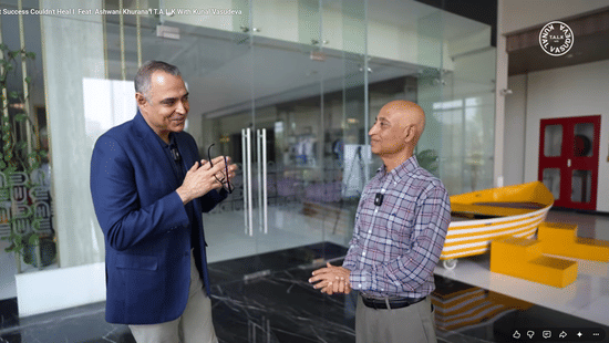 A YouTube video featuring the Founder-CEO of Karma Lakelands, Ashwani Khurana, in conversation with Kunal Vasudeva for the channel Indian School of Hospitality. 
