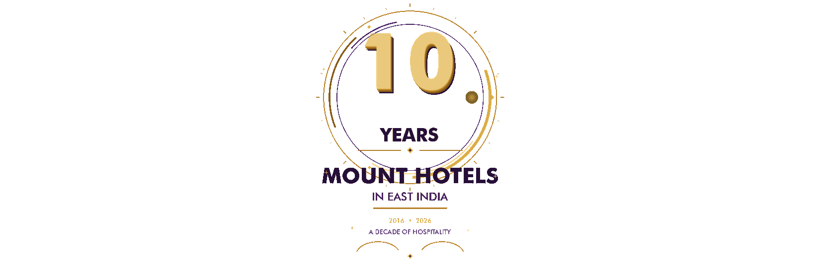 Mount Hotels 10 Years Rich Gold Purple Transparent 3x1