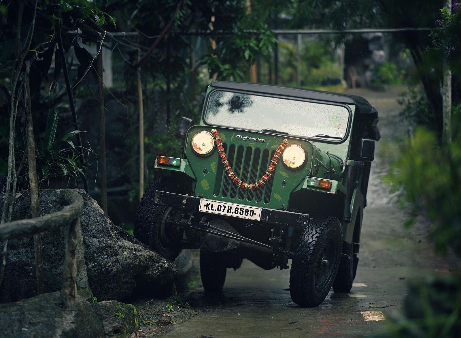 jeep on a rocky road
