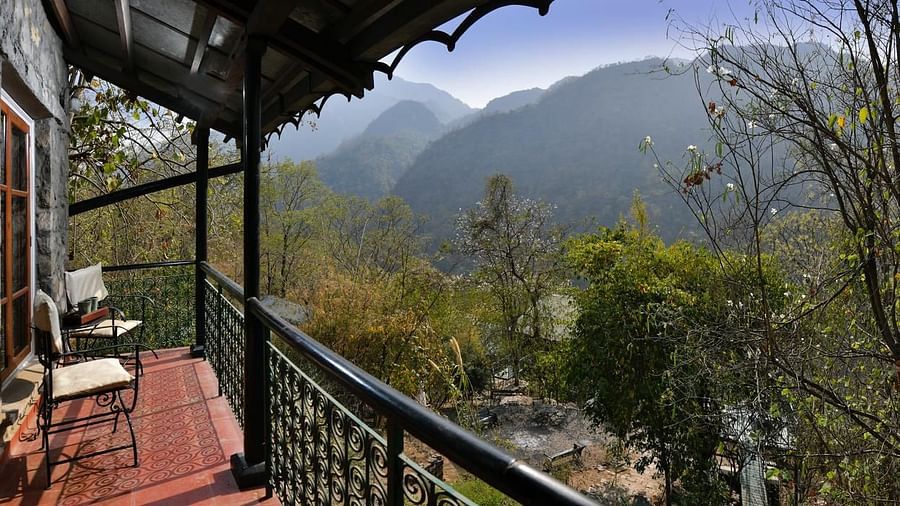 green and scenic view from the balcony