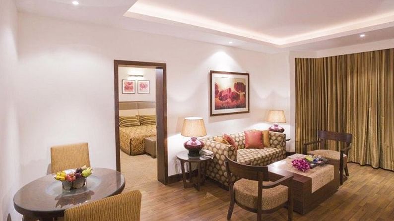 living room of the Superior Suite at The Retreat Hotel and Convention Centre Madh Island Mumbai