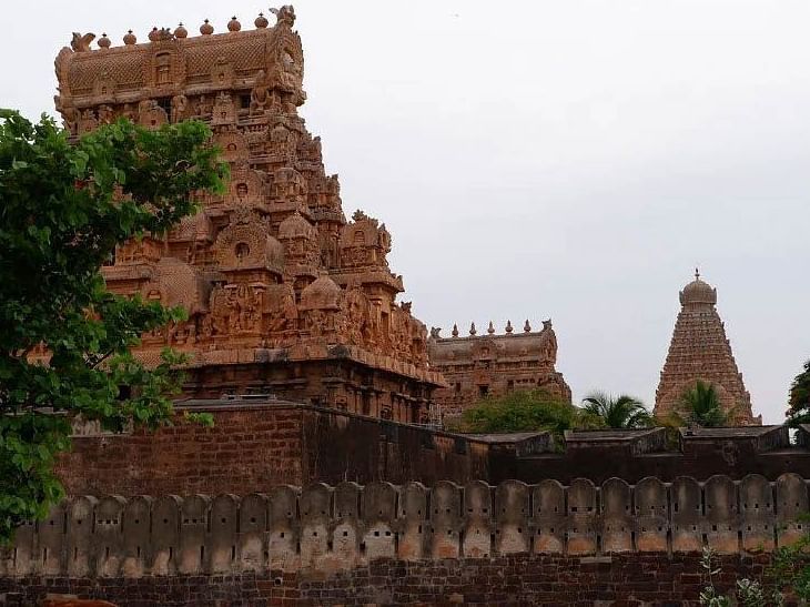 Historic temple with tall spires and detailed carvings, representing the architectural grandeur