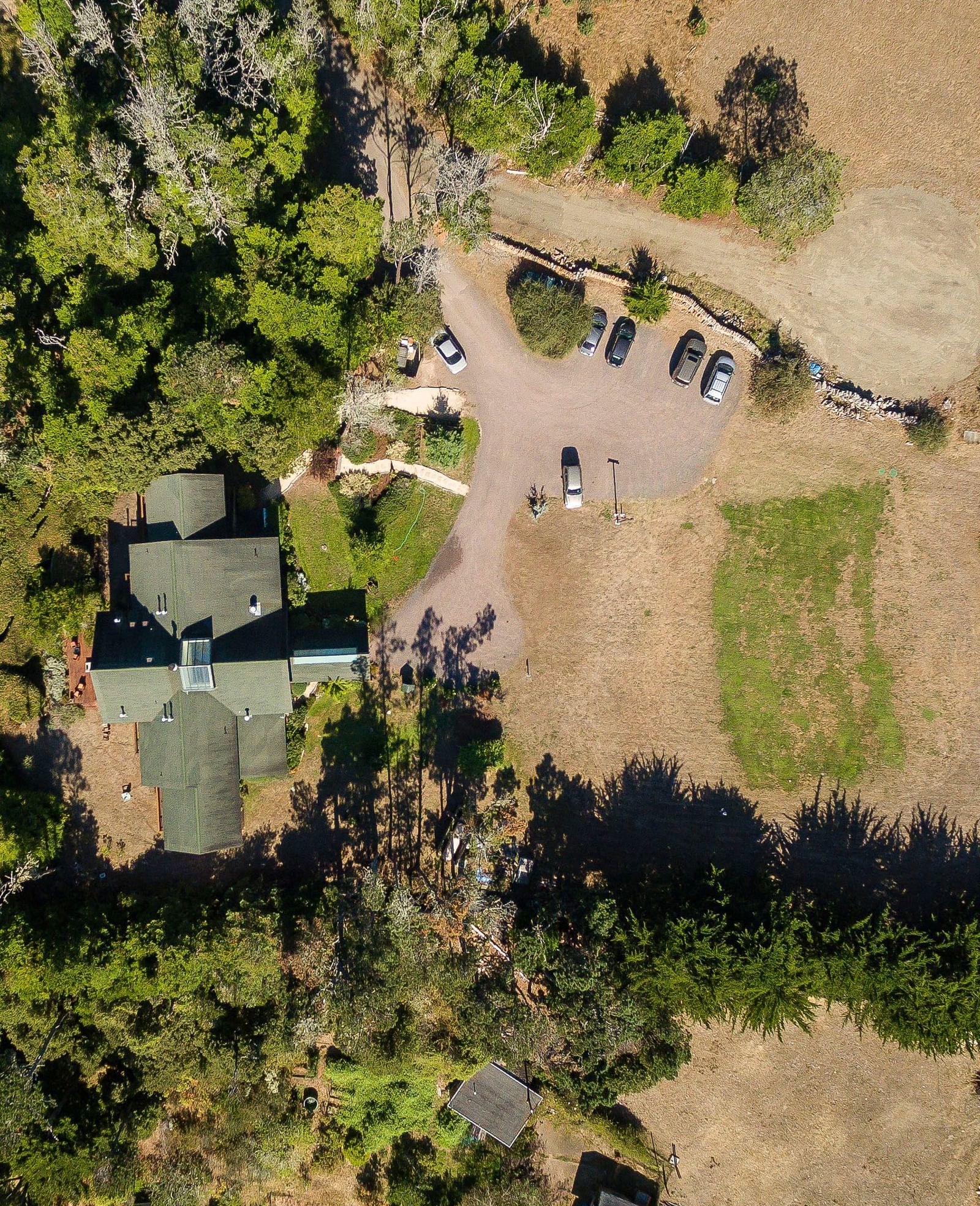 An aerial view of the landing strip for helicopters at our hotel in California - Brewery Gulch Inn & Spa