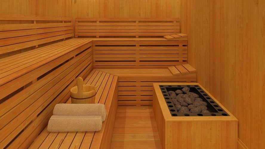 sauna bath at Diganta resort