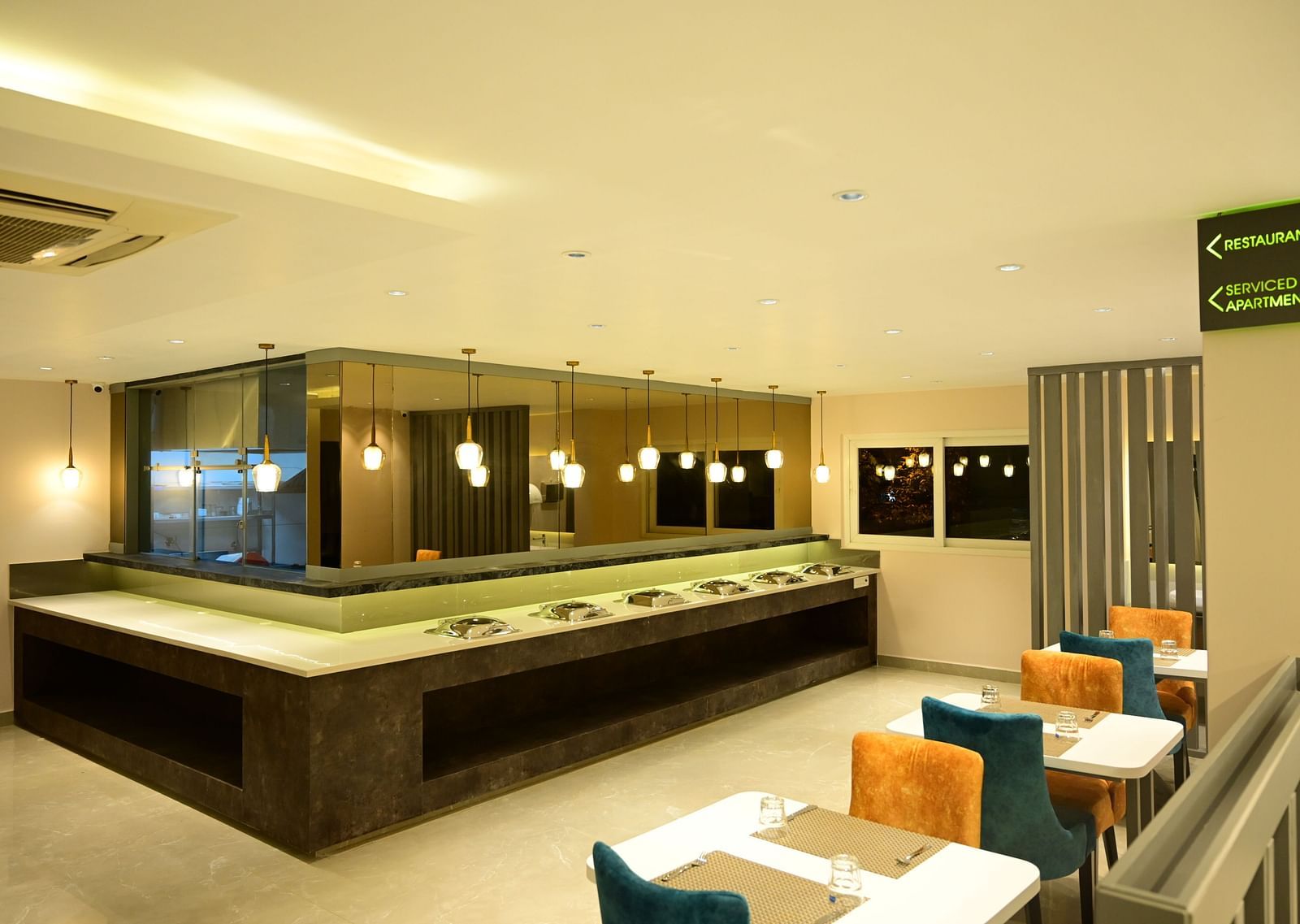 Counter at the Dining hall at Sterling Keys by TGI in Bnagalore