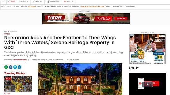 Zee News Article