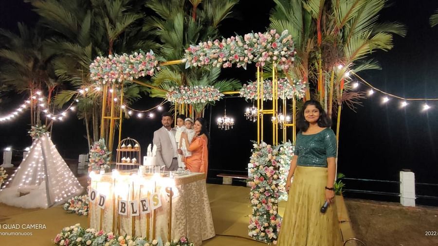 an image of a banquet space decorated for a wedding celebration