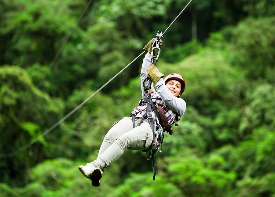 Zip- lining at Nature Trails