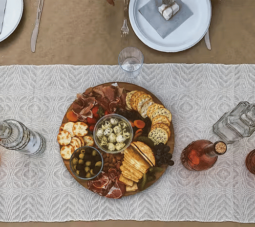 Lime Tree Hotel Golf Course Extension Road Gurgaon - Food on the table with cutlery and water bottels