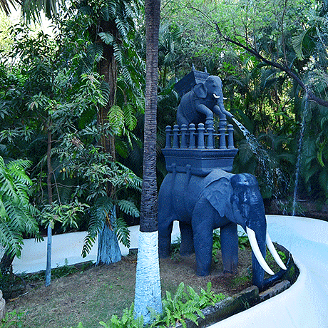 Water Kingdom - view of the ELEPHANT SAFARI at our water park