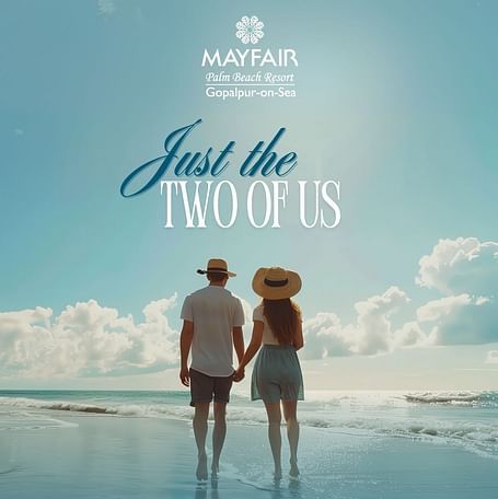 A promotional banner for Summer Escape Package at MAYFAIR Palm Beach Resort, Gopalpur-on-Sea