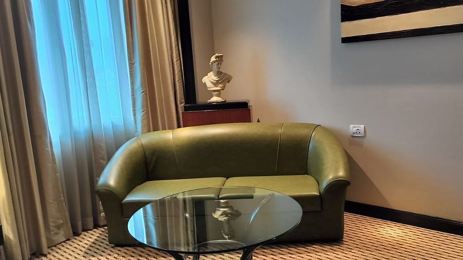 Elegant seating area at St Marks Hotel featuring modern armchairs and stylish decor