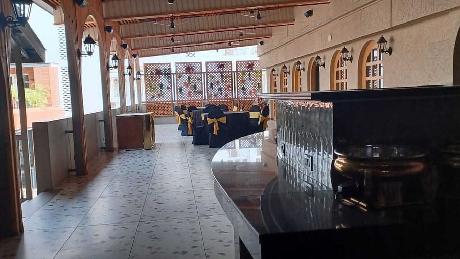 Seats in an open air setting - Selara - The Cindrella Hotel, Siliguri