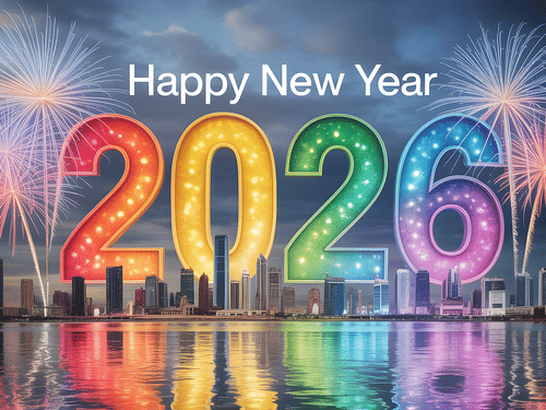Happy New Year 2026 Banner