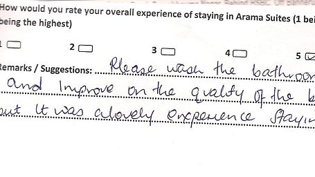 Hotel Arama Suites Bangalore Feedback 8 Hotel Arama Suites Bangalore