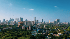 An aerial view of mumbai city
