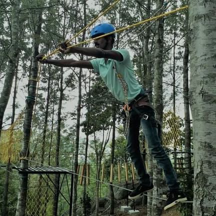 image of a man experiencing Heeby Jeeby at Grand palace, yercaud