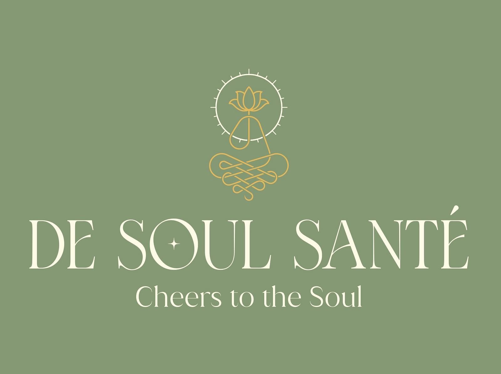 De Soul Santé brand logo with the tagline Cheers to the Soul at De Soul Santé Hotels & Resorts.