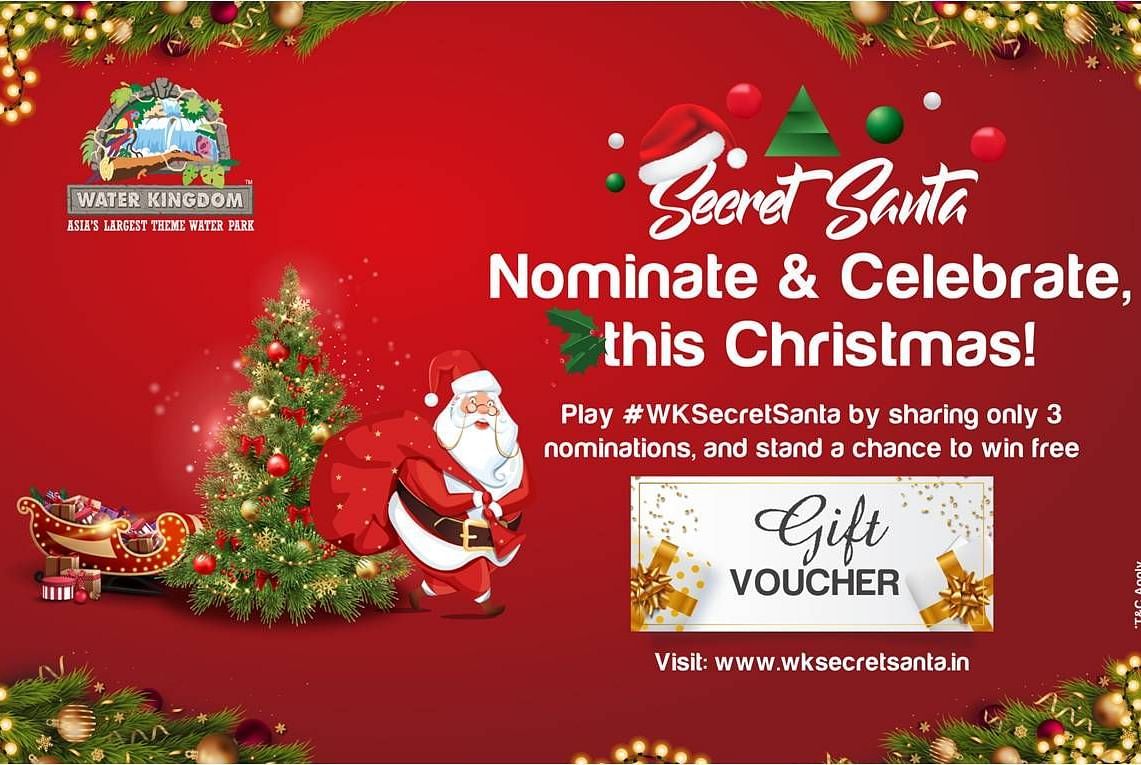 Water Kingdom - Secret santa Christmas promotion creative