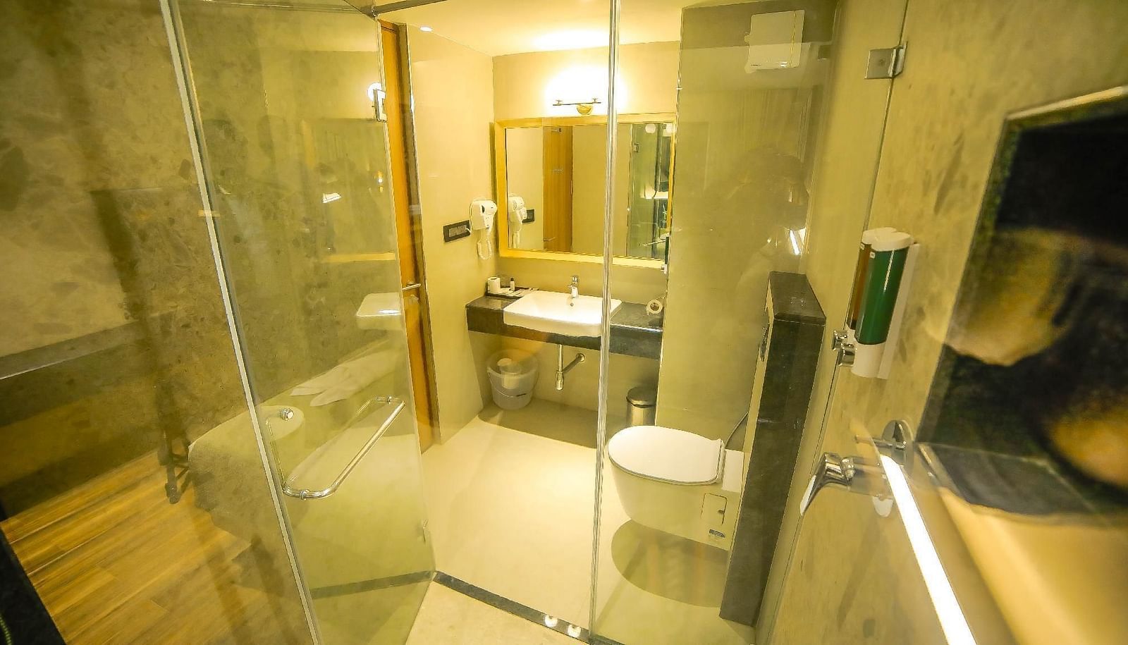 Washroom of Superior Balcony Room at Grand Palace, Yercaud