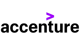 The official logo of Accenture.
