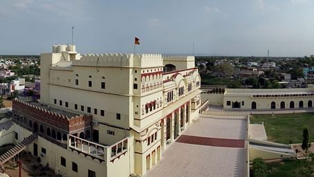 An aerial view of Surajgarh Fort