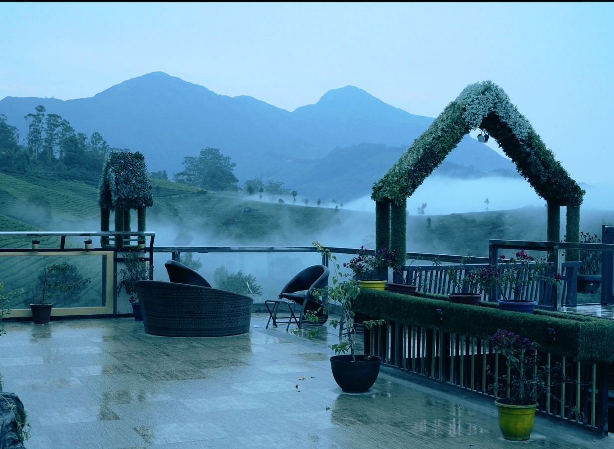 Foggy Facade of Parakkat Nature Hotel and Resorts, Munnar