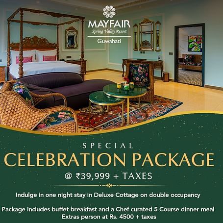 Creative with the celebration package which include the price , hotel photoes and content regarding the package.