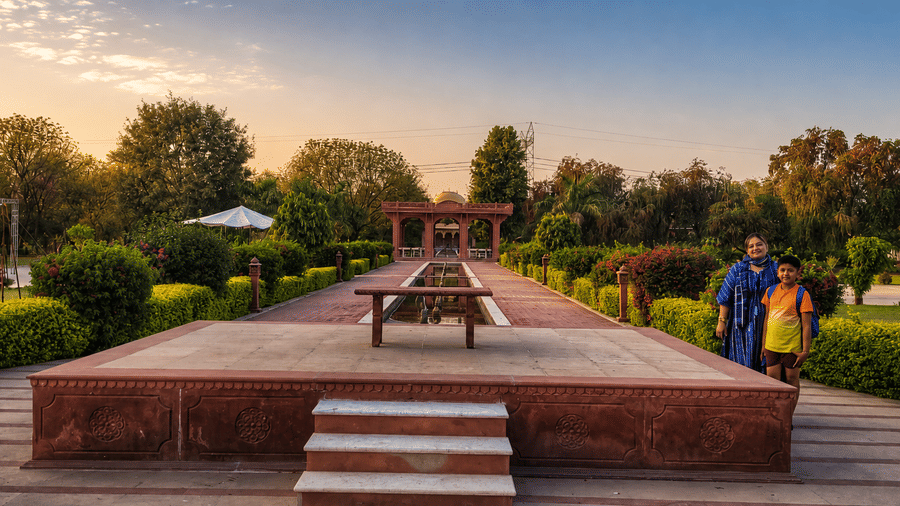 Mother and sun at Sunrise - Umaid Palace Dausa-Resorts Near Jaipur-Coprporate Offsite -Retreats