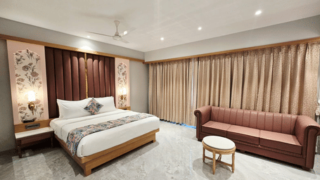 Branded Hotel Mumbai House logo display on clean background at Hotel Mumbai House, Digha, Airoli.