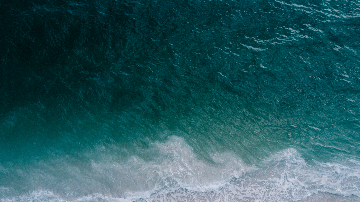 overhead view of a beach