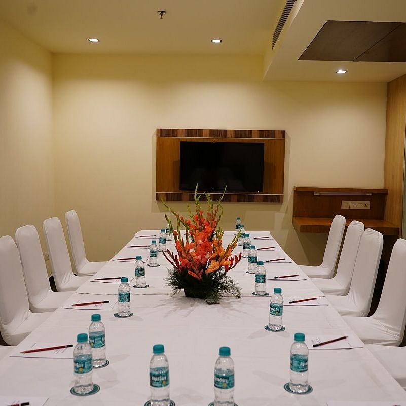 Board Room decked with table and chairs at Shervani Nehru Place, New Delhi