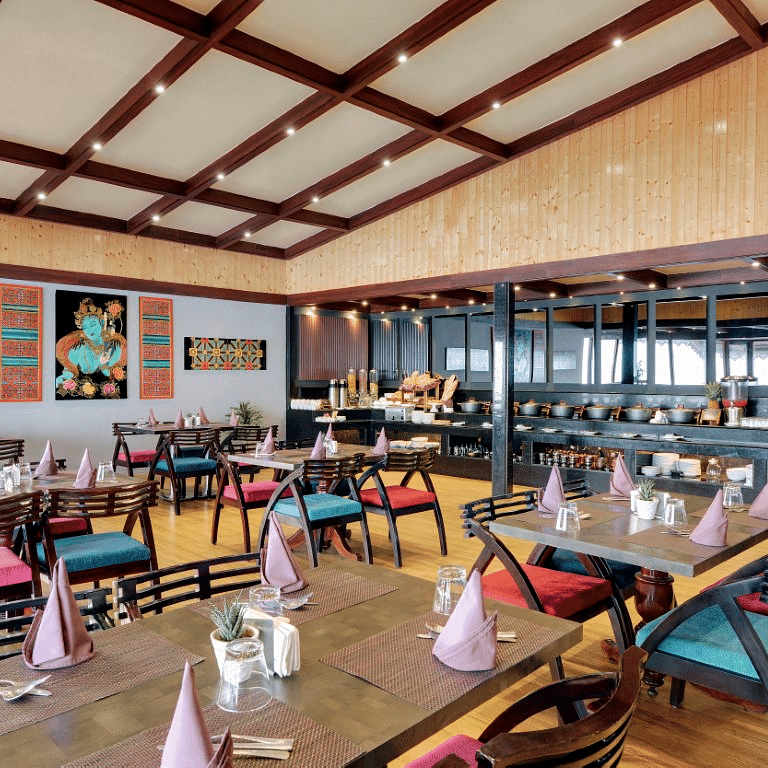 Image of the seating at Restaurant Blue Charcoal at Sumitel Vista T.V Tower 