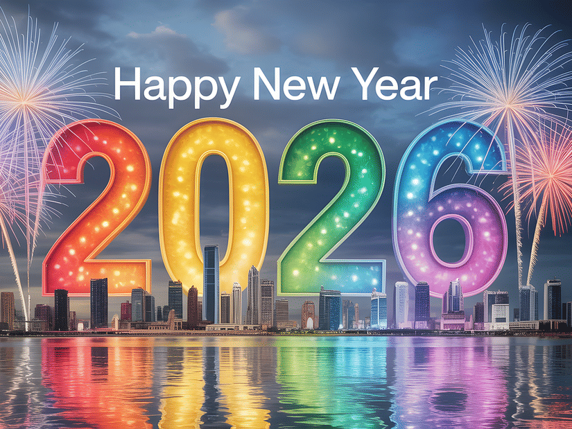 Happy New Year 2026 Banner