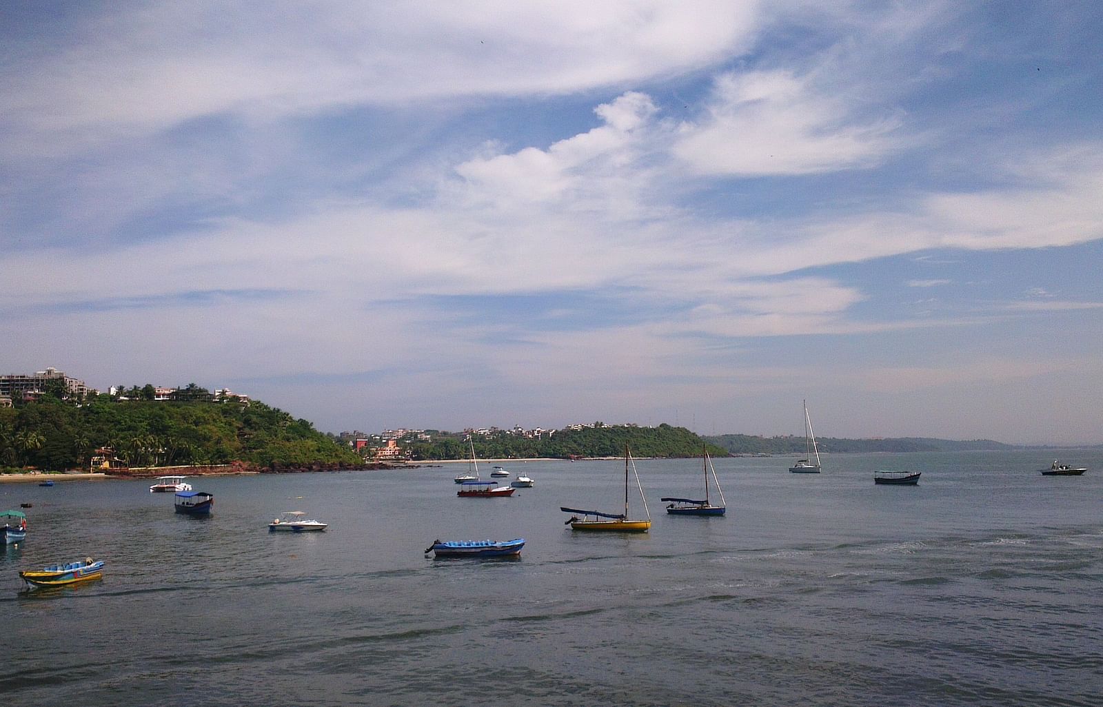 Boats setting off to the sea on a sunny day 