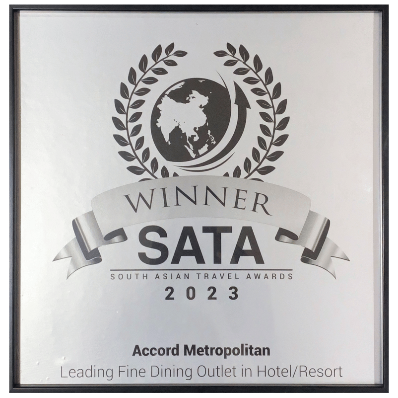 A certificate of Sata Winner to Accord Metropolitan