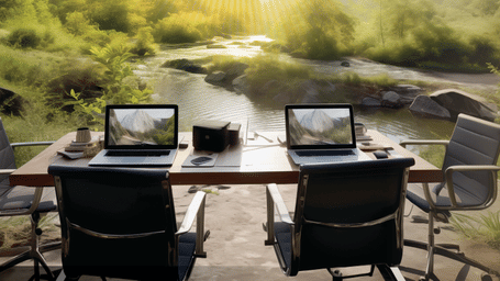 Promotional creative highlighting corporate meeting and conference offers at GReaT Trails properties set in scenic destinations