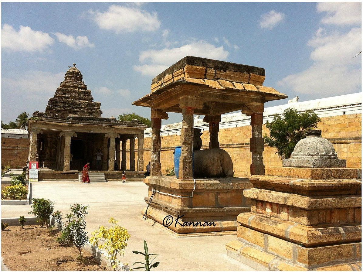 Full dhot of Brahmapureeswarar temple showcasing all the parts of the temple