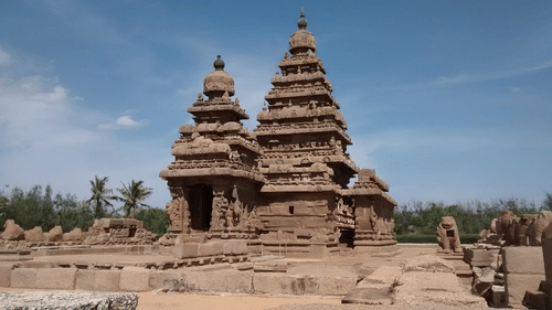 Exterior view of Mahabalipuram Shore Temple